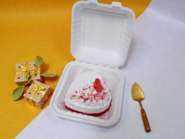 Eggless Redvelvet Heart Bento Cake [250 Grams]