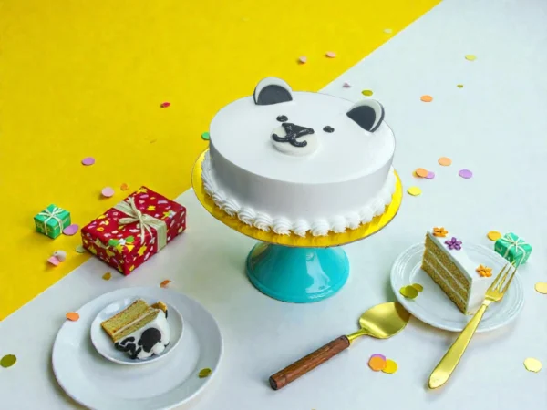Eggless Teddy Butterscotch Cake [500 Grams]
